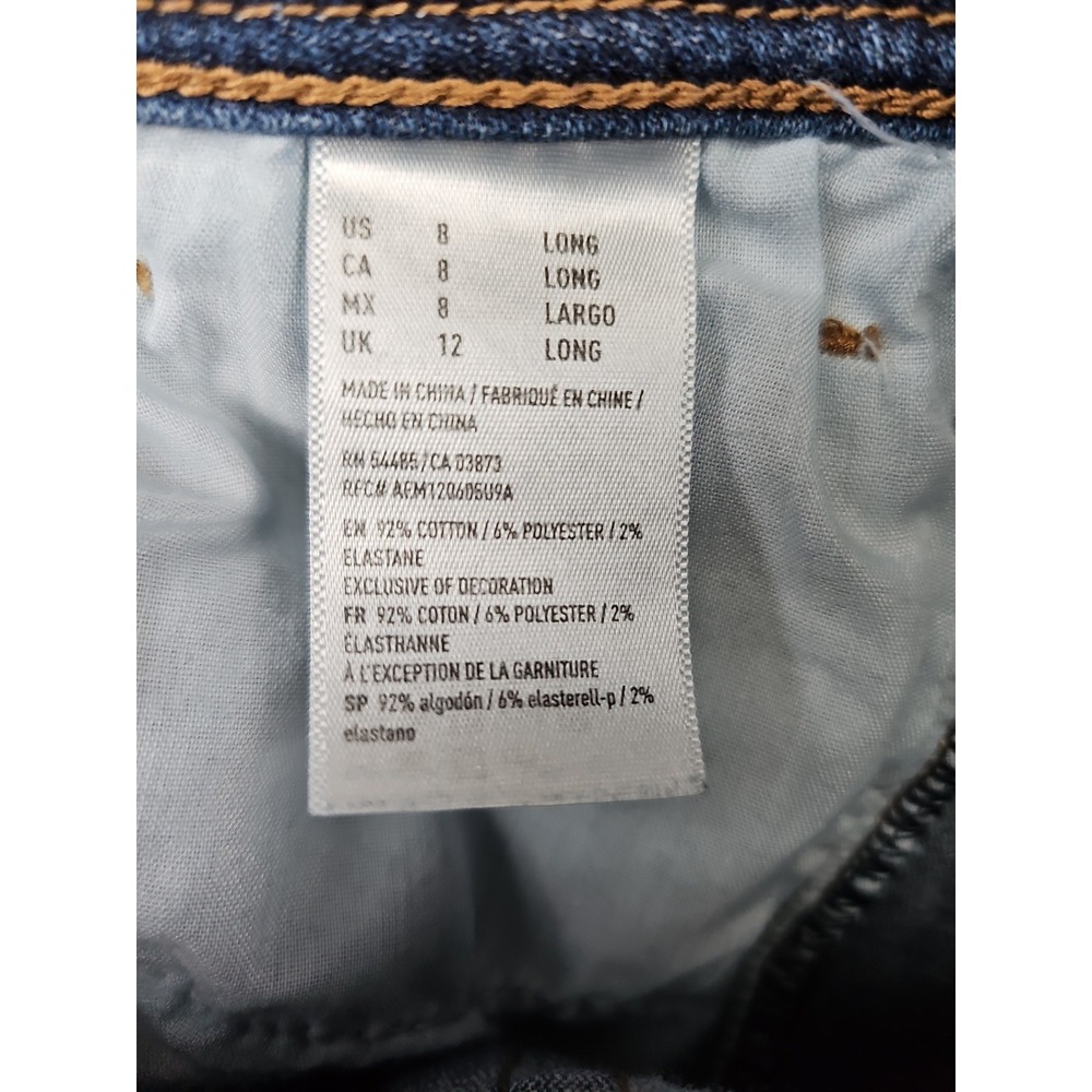American Eagle Kick Boot Super Stretch Jeans 8 Long 29x33 Blue Medium Wash - Picture 5 of 8